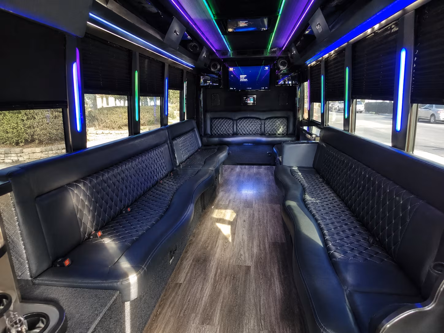 wylie 15 passenger party bus interior