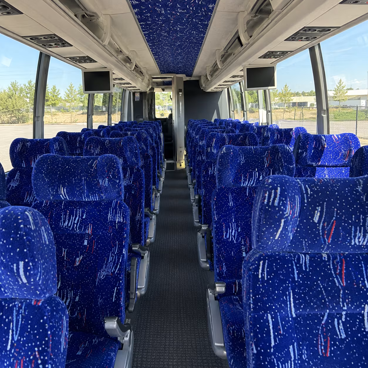 wylie charter bus rental interior