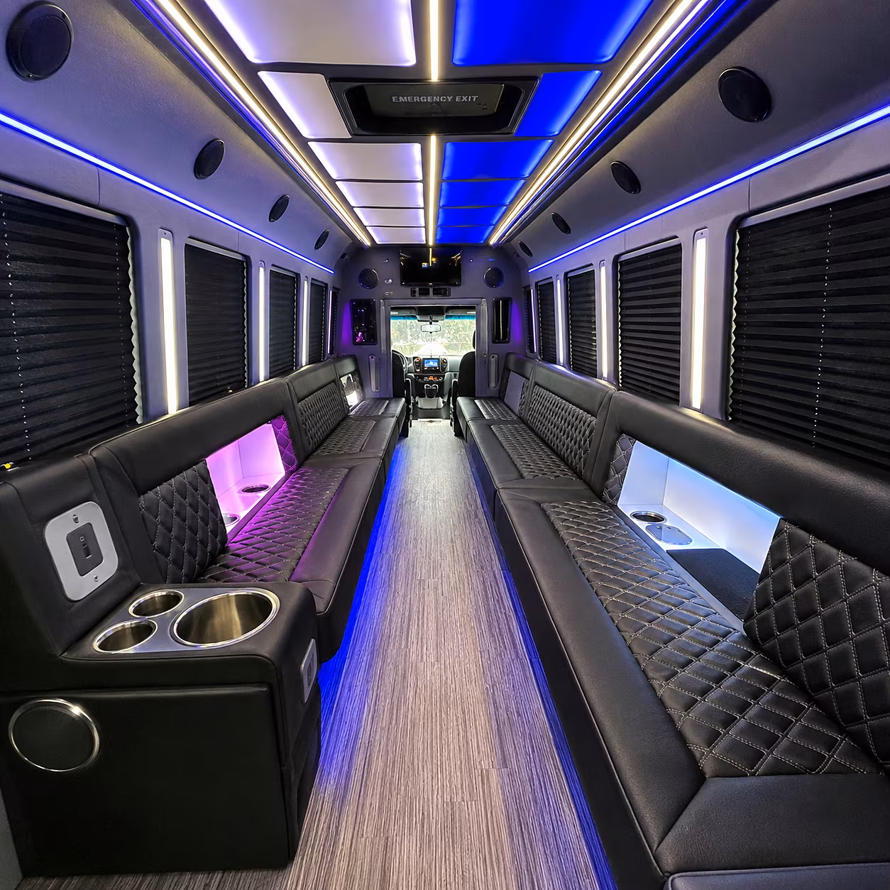 wylie party bus rental interior